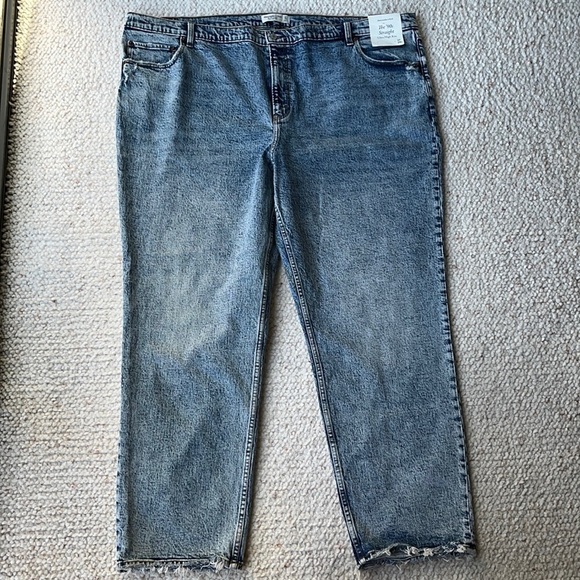 Abercrombie & Fitch 90’s Straight Ultra High Rise Acid Wash Jeans 37 / 24 - Picture 5 of 11